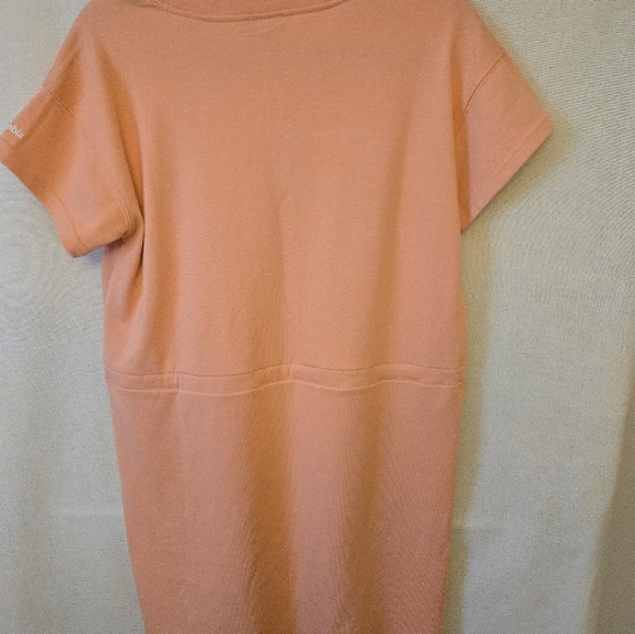 Columbia Orange Raglan Sleeve Drawstring Athletic/Casual  Dress W Pockets - Picture 2 of 3